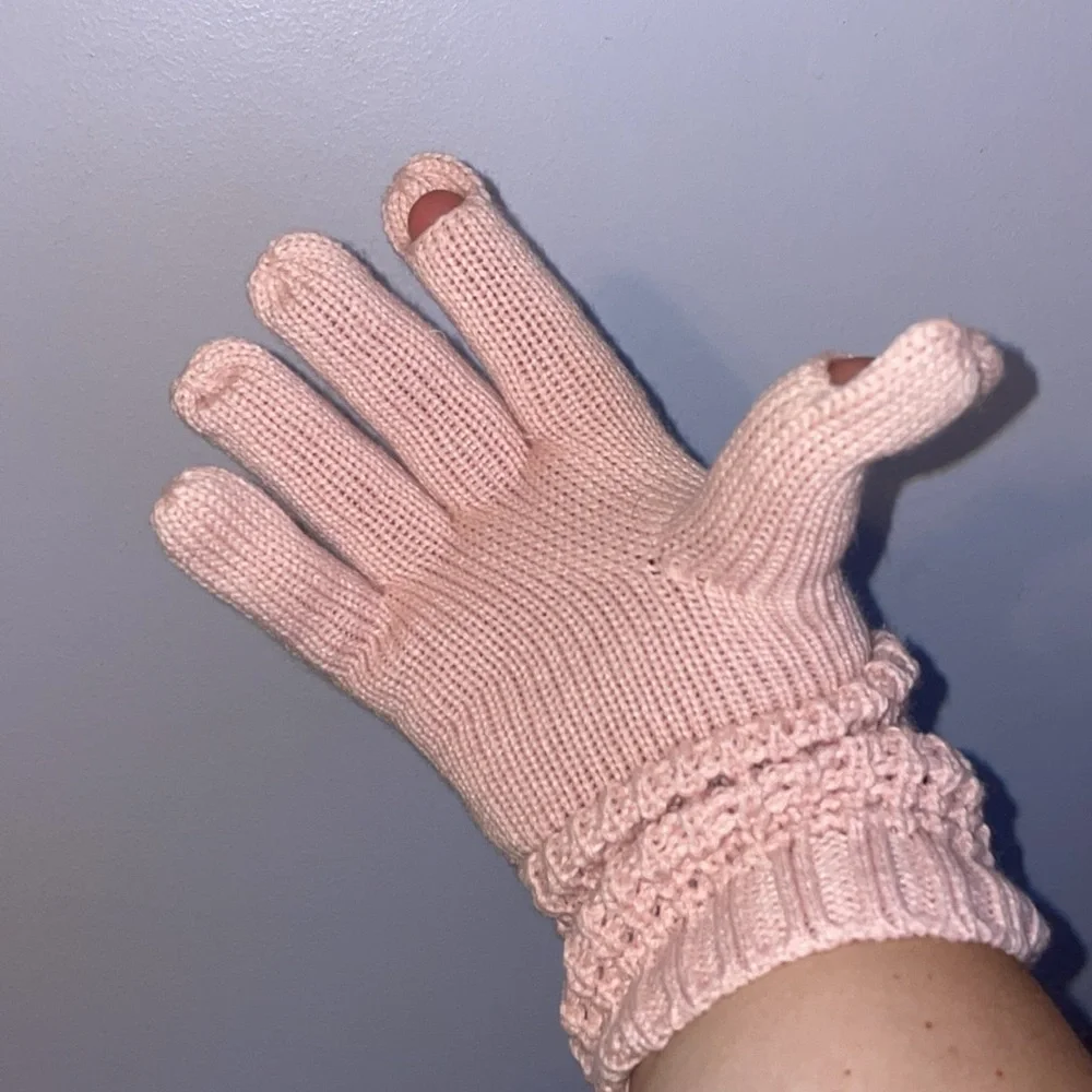 Calvin Klein Pink Knit Touch Glove and Hat Set OS